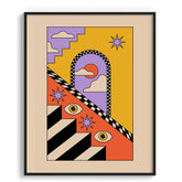 Retro-Futuristic Forms Wall Art Painting